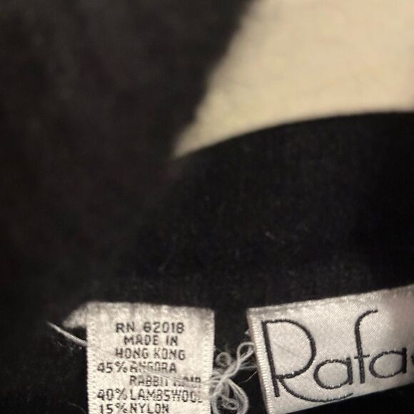 Vintage 80's - RAFAELA Angora and Lambswool Black Cardigan M - Picture 6 of 6